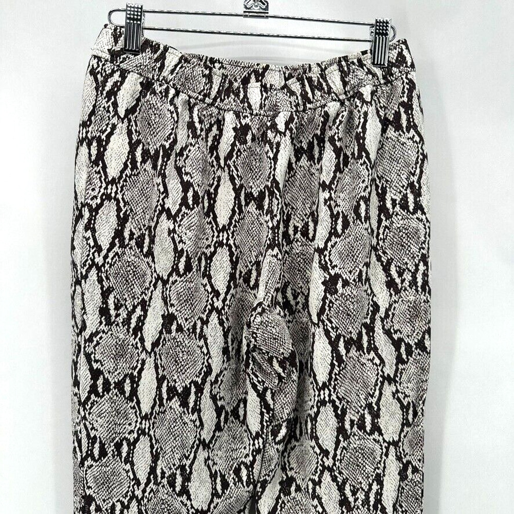 Alc Elijah Python Print Pants Size 2 Brown Ivory … - image 4